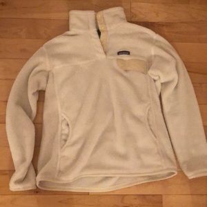 Patagonia white/cream sweater fleece Women’s L